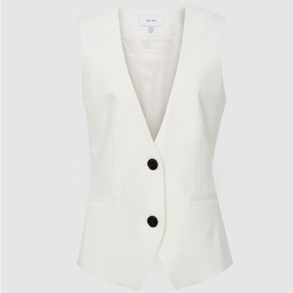 Reiss Iris wool blend waistcoat vest size 4 - Picture 2 of 11